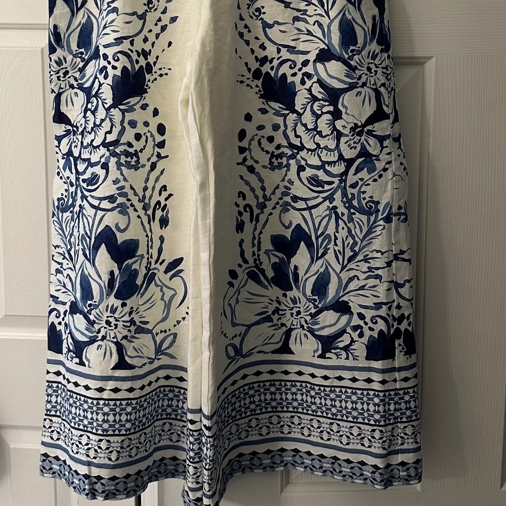 NWT Anthtopologie wide leg somerset boho pull on linen pants XSP